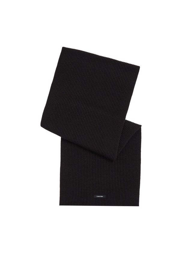 Calvin Klein Szalik Classic K50K512367 Czarny. Kolor: czarny. Materiał: materiał, bawełna