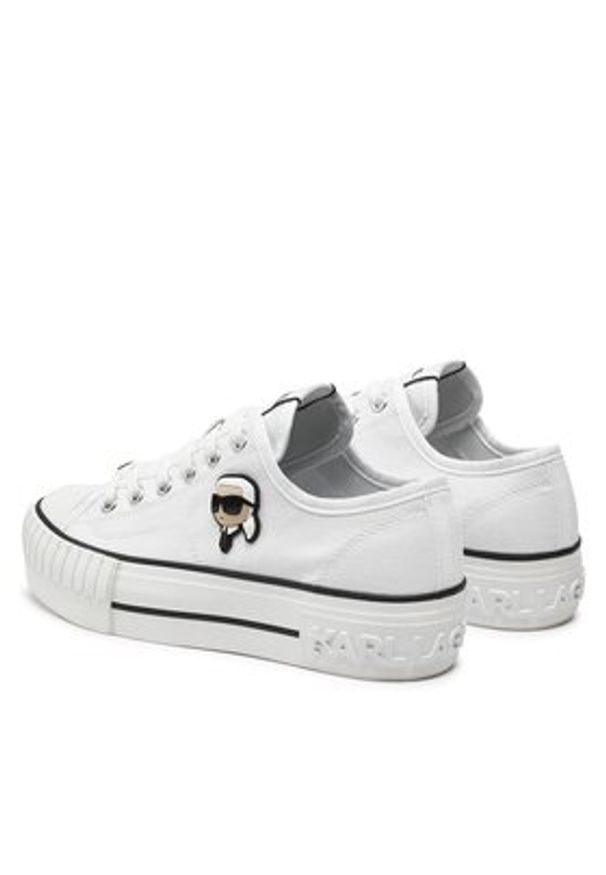 Karl Lagerfeld - KARL LAGERFELD Trampki KL60424 Biały. Kolor: biały. Materiał: skóra