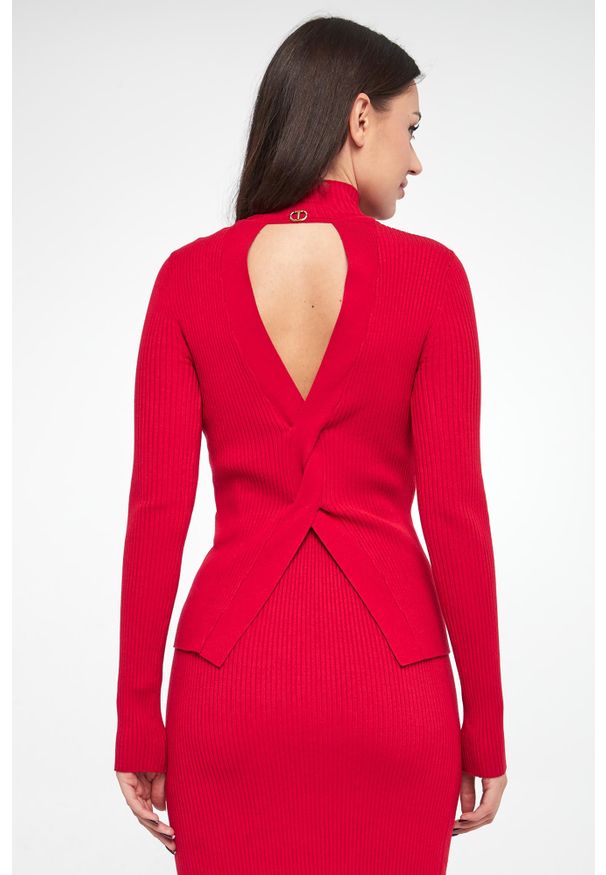 Twinset Milano - Sweter damski z półgolfem TWINSET