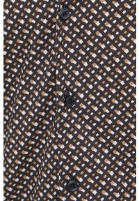 BOSS koszula męska kolor beżowy relaxed. Kolor: beżowy. Materiał: tkanina. Długość rękawa: krótki rękaw. Długość: krótkie #5