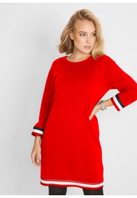 Sukienka dresowa bonprix truskawkowy. Kolor: czerwony. Materiał: dresówka #5