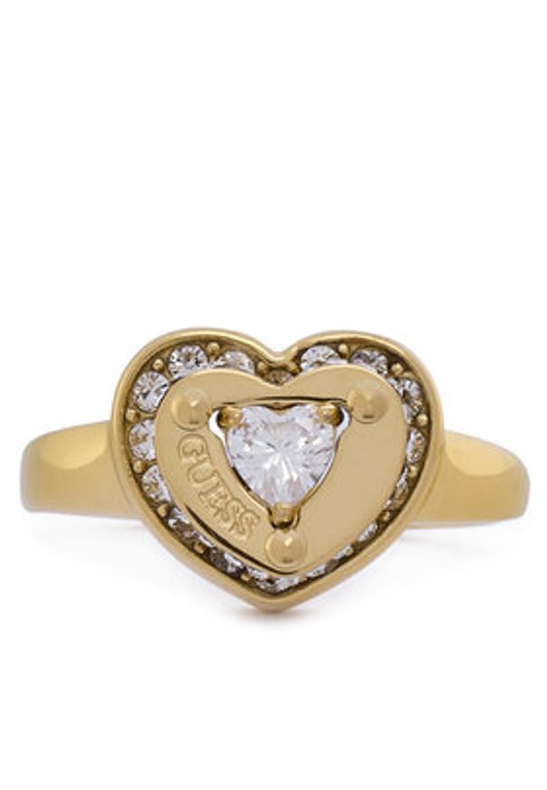 Guess Pierścionek JUBR05 552JW Złoty. Materiał: metalowe. Kolor: złoty