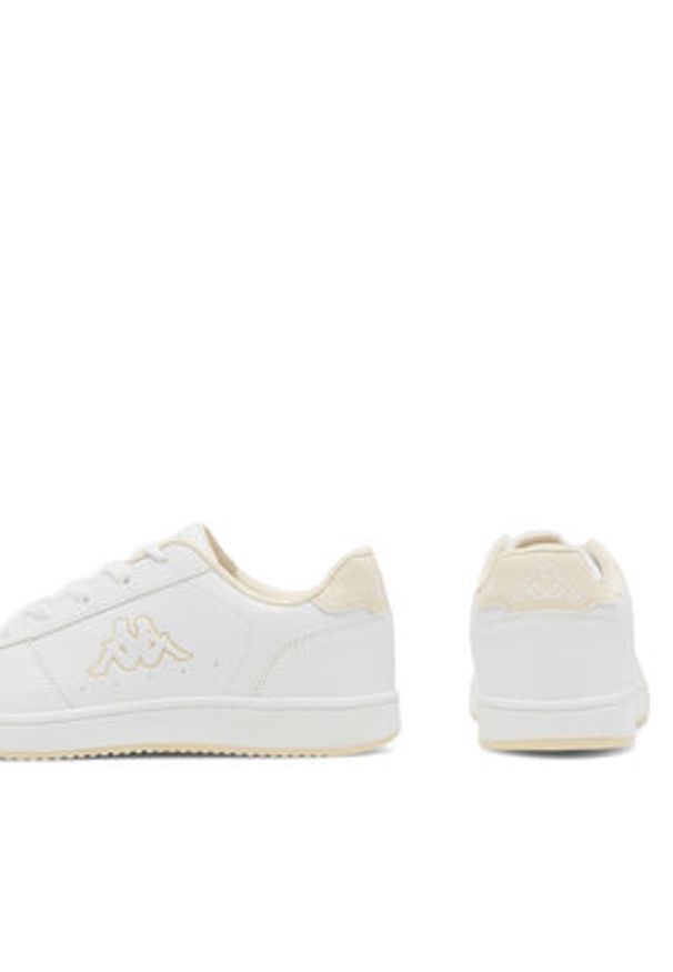 Kappa Sneakersy Logo Malone Kid 371K1IW-A0F Biały. Kolor: biały. Materiał: skóra