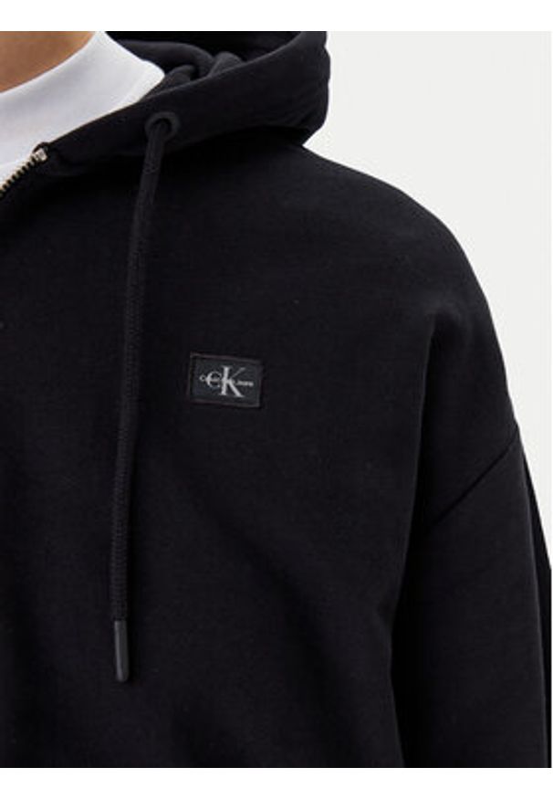 Calvin Klein Jeans Bluza J20J225367 Czarny Regular Fit. Kolor: czarny. Materiał: bawełna
