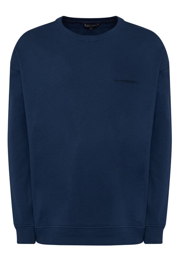 TOMMY HILFIGER - Tommy Hilfiger Bluza Terry UM0UM03910 Granatowy Regular Fit. Kolor: niebieski. Materiał: bawełna