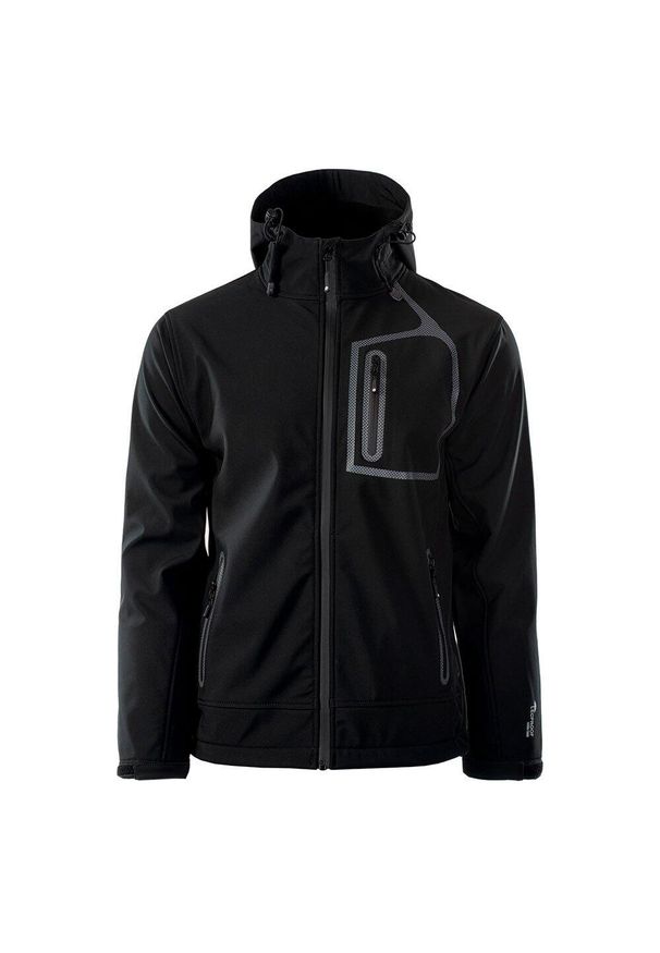 Hi-tec - Męska Kurtka Soft Shell Prince II. Kolor: czarny. Materiał: softshell. Sport: turystyka piesza