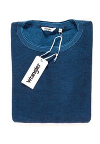 Wrangler - DAMSKI SWETER WRANGLER TWO TONE KNIT NAVY W81081P35 112132225. Materiał: dzianina, bawełna #3
