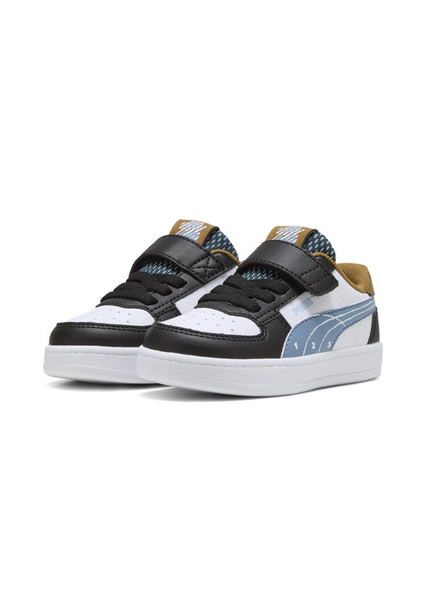Puma - Sneakersy dla małych dzieci Caven 2.0 Run Fun PUMA Black Cool Blue White. Kolor: czarny, biały, niebieski, wielokolorowy. Sezon: lato. Sport: bieganie