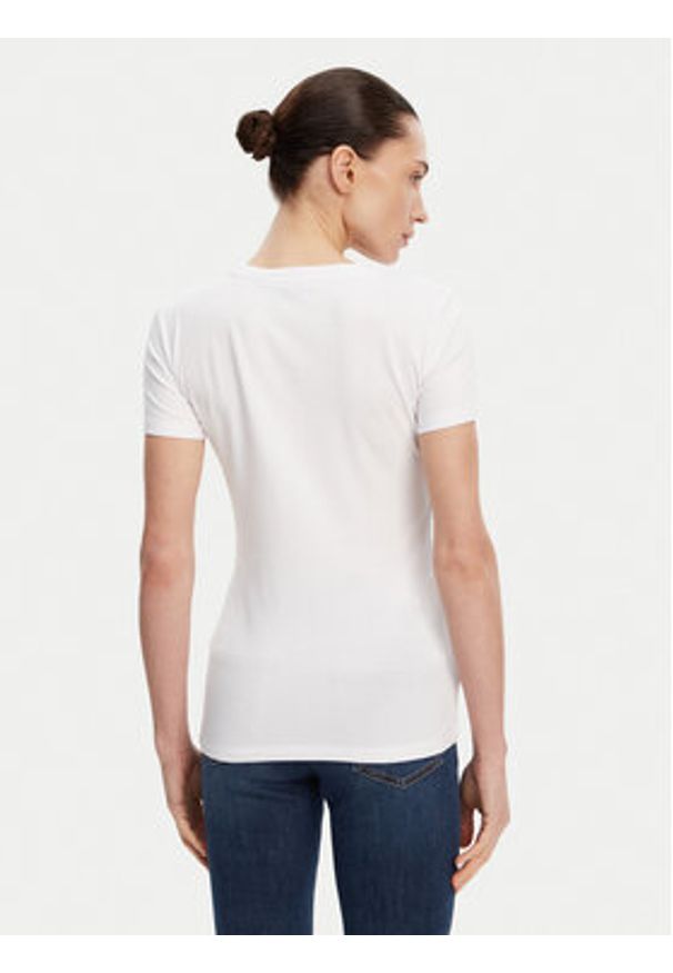 Fracomina T-Shirt FP25ST3002J449N5 Biały Slim Fit. Kolor: biały. Materiał: bawełna