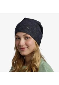Buff - Czapka z wełny merino o strukturze polaru. Kolor: czarny. Materiał: wełna, polar. Styl: sportowy