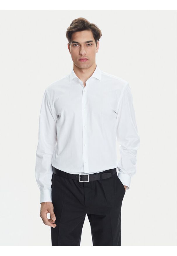 Hugo - HUGO Koszula C-Jason 50293691 Biały Slim Fit. Kolor: biały. Materiał: bawełna