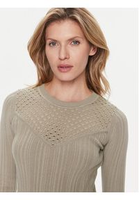 Guess Sweter Marie Rn Lt W4RR23 Z3C71 Beżowy Slim Fit. Kolor: beżowy. Materiał: bawełna #3