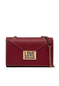 Love Moschino - LOVE MOSCHINO Torebka JC4073PP1LLG155A Bordowy. Kolor: czerwony. Materiał: skórzane