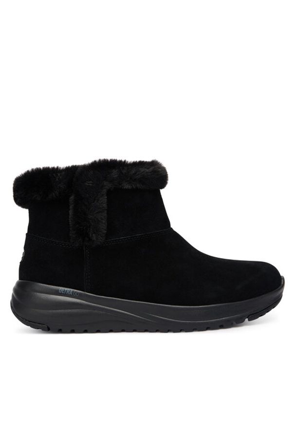 skechers - Skechers Botki On-The-Go Stellar 144775/BBK Czarny. Kolor: czarny. Materiał: zamsz, skóra
