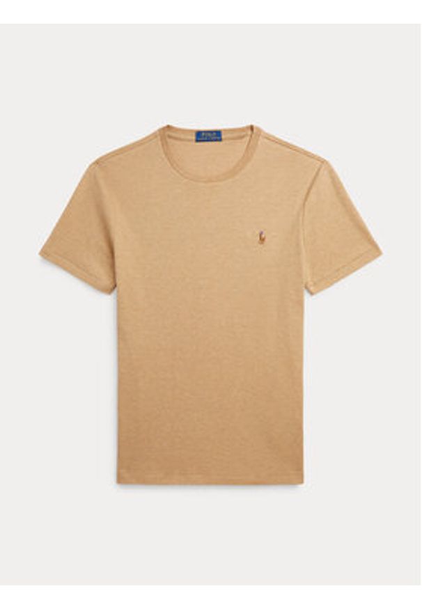 Polo Ralph Lauren T-Shirt 710740727072 Beżowy Slim Fit. Typ kołnierza: polo. Kolor: beżowy. Materiał: bawełna