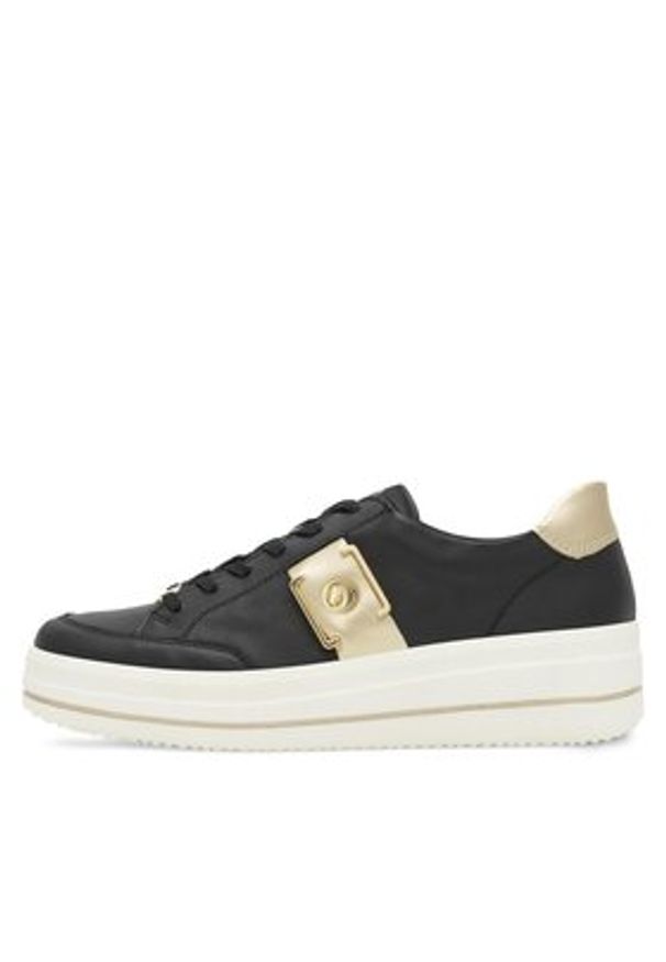 Remonte Sneakersy D1C02-01 Czarny. Kolor: czarny. Materiał: skóra