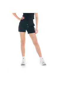 LEONE 1947 APPAREL - Szorty damskie Cristal Shine. Kolor: czarny. Materiał: tkanina. Sport: fitness