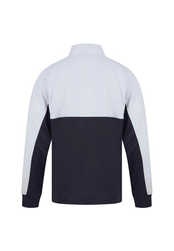 FINDEN & HALES - Męska Bluza Dresowa Z Zamkiem Błyskawicznym W Bloku Kolorystycznym. Kolor: biały, wielokolorowy, niebieski. Materiał: dresówka