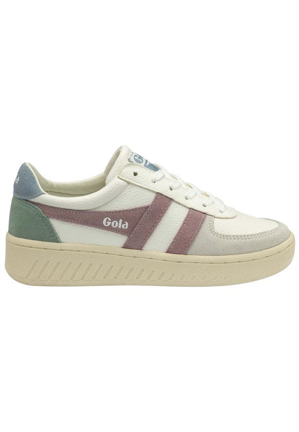 Sneakersy damskie Gola Grandslam Trident. Kolor: biały. Materiał: materiał, syntetyk, zamsz. Sport: turystyka piesza