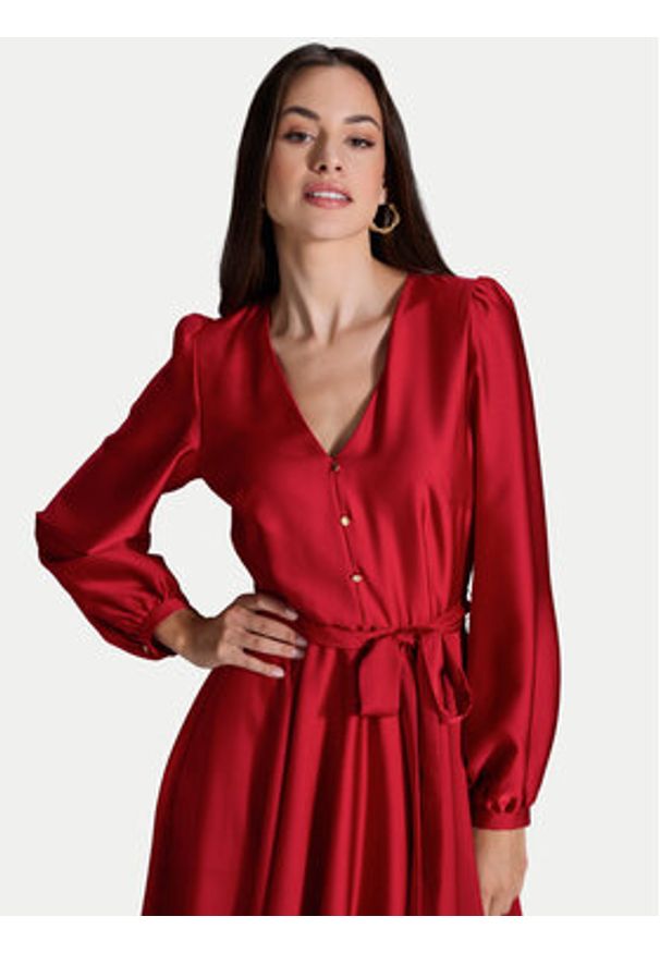 Swing Sukienka koktajlowa 5AI13900 Czerwony Regular Fit. Kolor: czerwony. Materiał: syntetyk. Styl: wizytowy