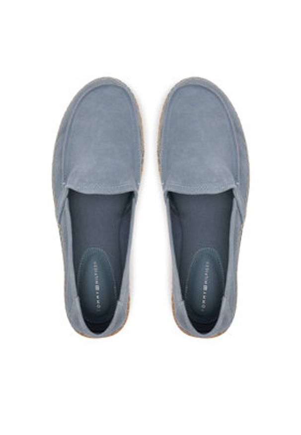 TOMMY HILFIGER - Tommy Hilfiger Espadryle Hilfiger Flex Espa Suede Loafer FM0FM05392 Szary. Kolor: szary. Materiał: zamsz, skóra