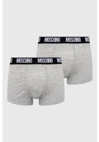 Moschino Underwear bokserki męskie kolor szary. Kolor: szary. Materiał: włókno, bawełna. Długość: długie