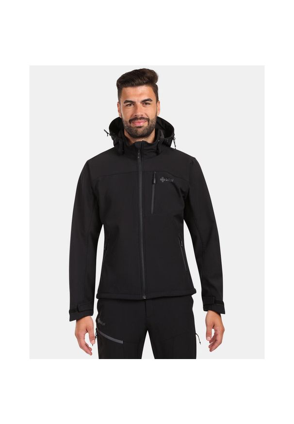 Męska kurtka softshell Kilpi ONTAVIO-M. Kolor: czarny. Materiał: softshell. Sport: turystyka piesza