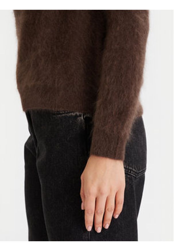 ViCOLO Sweter 22066F Brązowy Regular Fit. Kolor: brązowy. Materiał: kaszmir