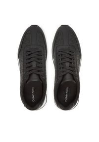 Calvin Klein Sneakersy Low Prof Runn Laceup Mono HM0HM01896 Czarny. Kolor: czarny. Materiał: skóra