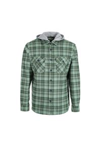 Lumberjack - Koszula męska LUMBERJACK FUN TARTAN HOODIE SHIRT. Kolor: zielony