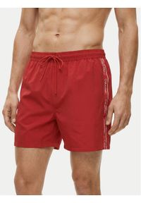 Calvin Klein Swimwear Szorty kąpielowe LV00N61002 Czerwony Regular Fit. Kolor: czerwony. Materiał: syntetyk #1