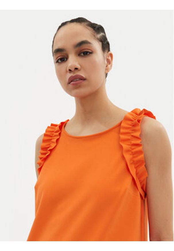 Joseph Ribkoff Sukienka letnia 242115 Pomarańczowy Regular Fit. Kolor: pomarańczowy. Materiał: syntetyk. Sezon: lato