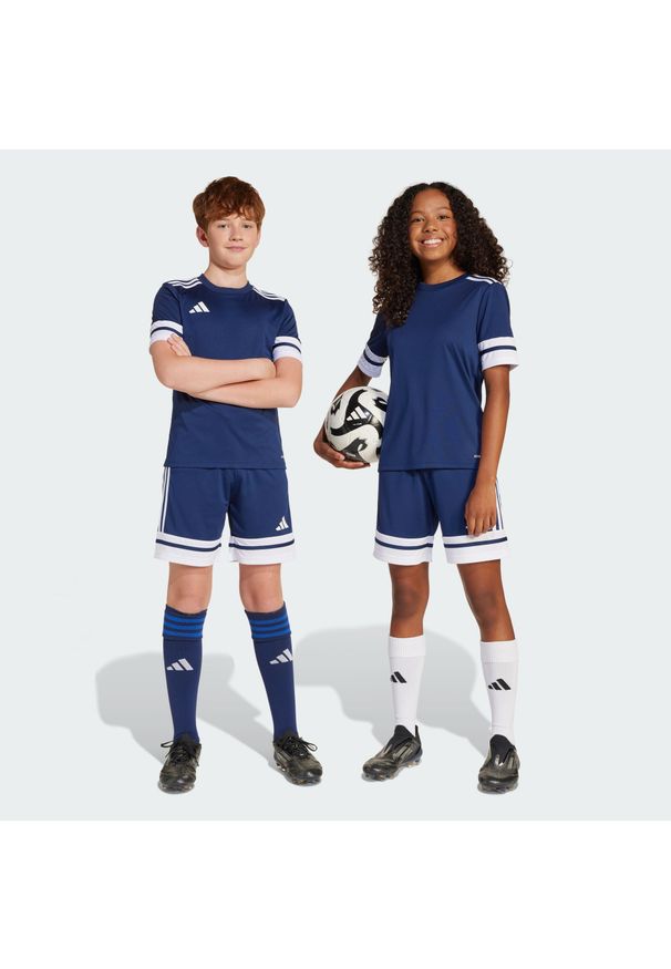 Adidas - Szorty Squadra 25 Kids. Kolor: niebieski, wielokolorowy, biały. Sport: piłka nożna
