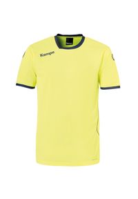KEMPA - Koszulka dziecięca Kempa Curve. Kolor: żółty, niebieski, wielokolorowy. Materiał: materiał. Sport: fitness #1