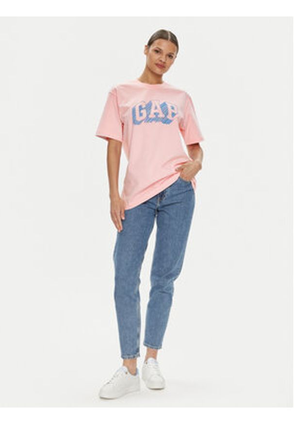 GAP - Gap T-Shirt 664011-00 Różowy Regular Fit. Kolor: różowy. Materiał: bawełna