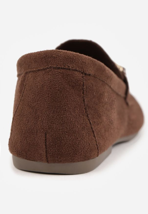 Born2be - Jasnobrązowe Mokasyny VICES z Modnymi Chwostami z Imitacji Zamszu z Wkładką z Naturalnej Skóry Calirea. Okazja: do pracy, na co dzień. Kolor: brązowy. Materiał: skóra, zamsz. Wzór: aplikacja. Styl: elegancki, klasyczny, casual