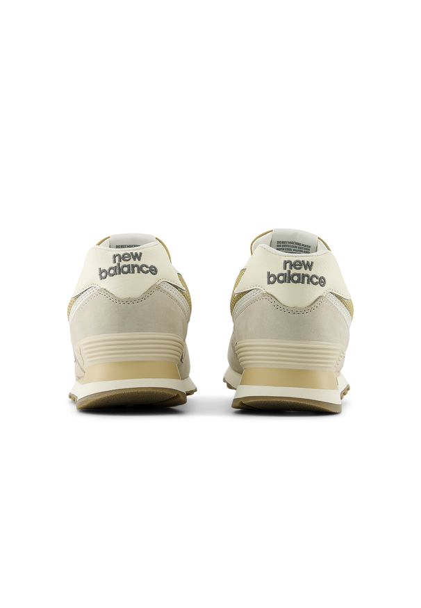 Buty unisex New Balance U5748DF – beżowe. Kolor: beżowy. Materiał: materiał, syntetyk, guma, zamsz. Szerokość cholewki: normalna. Model: New Balance 574