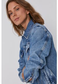 Pepe Jeans Kurtka jeansowa Rose damska przejściowa. Okazja: na co dzień. Kolor: niebieski. Styl: casual #3