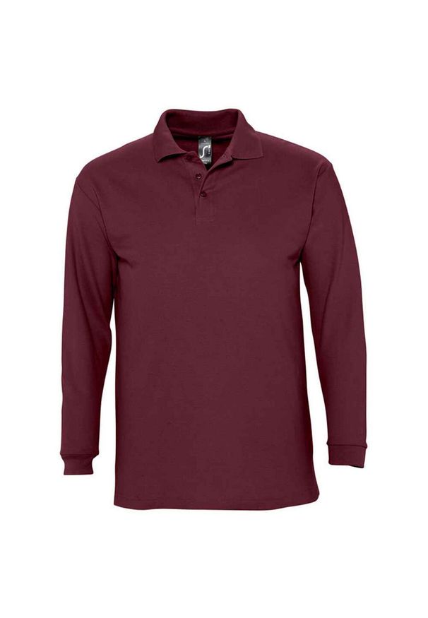 SOL'S - Koszulka Polo Z Długim Rękawem Dla Dorosłych Unisex Winter II. Okazja: na co dzień. Typ kołnierza: polo. Kolor: czerwony, wielokolorowy, brązowy. Długość rękawa: długi rękaw. Długość: długie. Styl: casual