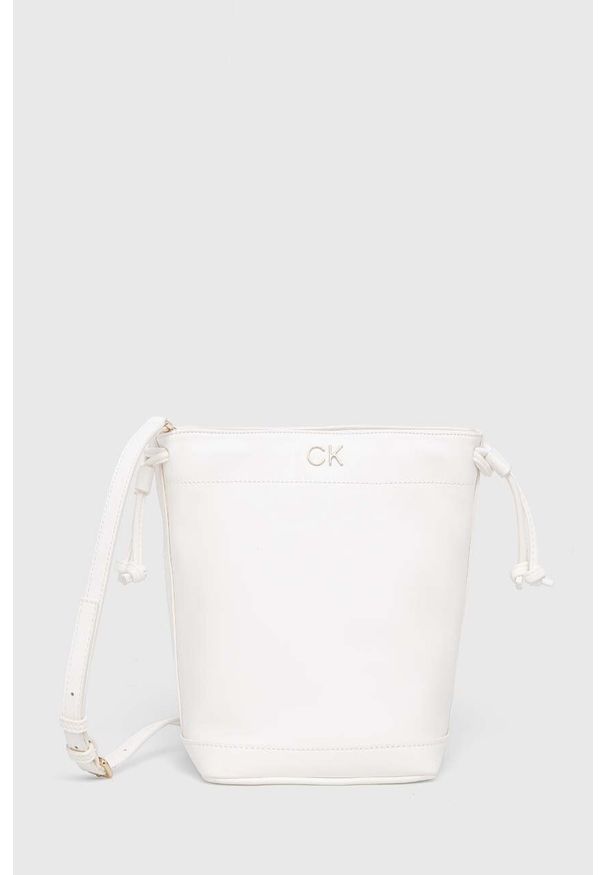 Calvin Klein torebka kolor biały. Kolor: biały