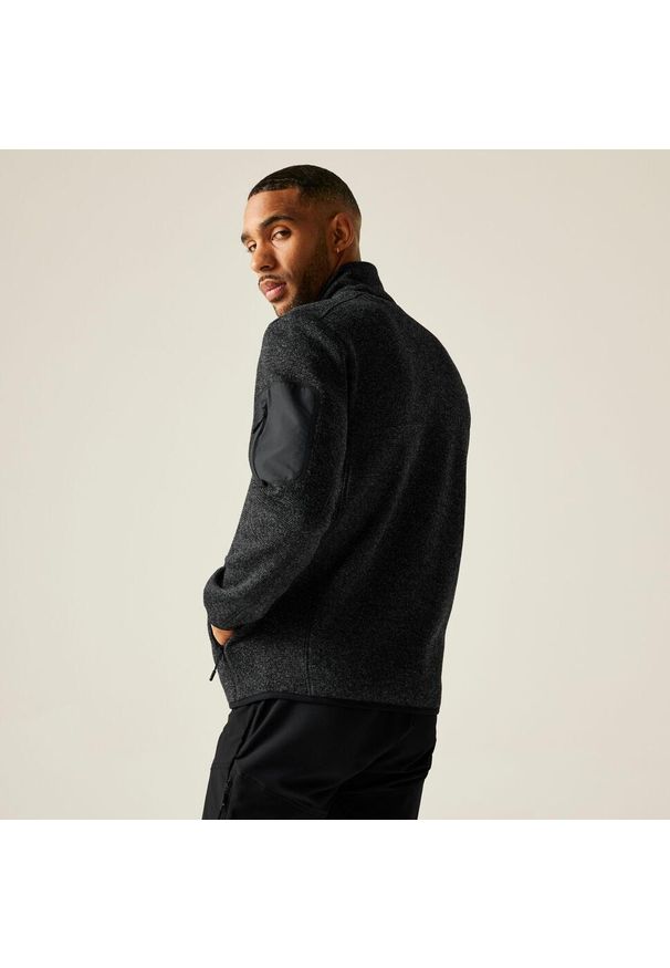 Regatta - Polar męski rozsuwany Newhill. Kolor: szary, wielokolorowy, fioletowy. Materiał: polar. Wzór: melanż. Sport: turystyka piesza