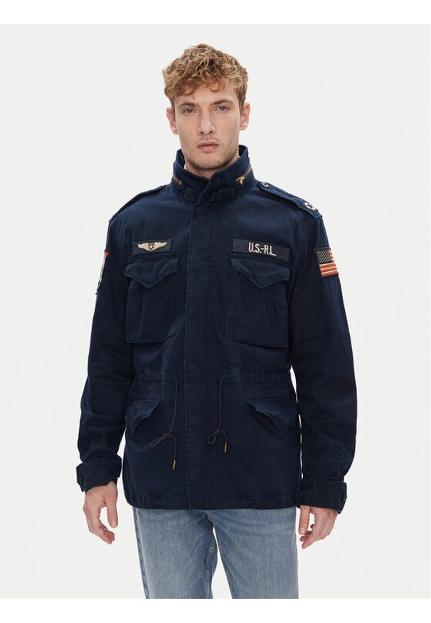 Polo Ralph Lauren Kurtka przejściowa 710968704001 Granatowy Regular Fit. Typ kołnierza: polo. Kolor: niebieski. Materiał: bawełna