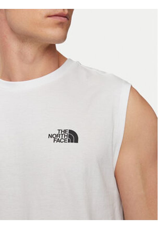 The North Face Tank top Simple Dome NF0A87R3 Biały Regular Fit. Kolor: biały. Materiał: syntetyk, bawełna