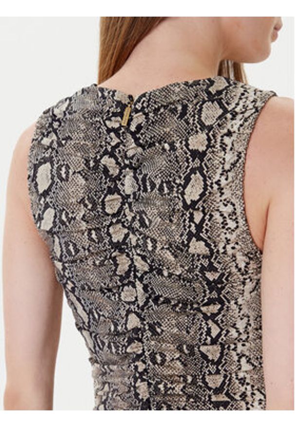 MICHAEL Michael Kors Sukienka koktajlowa MT58319HMC Beżowy Slim Fit. Kolor: beżowy. Materiał: wiskoza. Styl: wizytowy