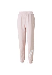 Spodnie treningowe damskie Puma Modern Sports. Kolor: różowy, wielokolorowy. Długość: długie
