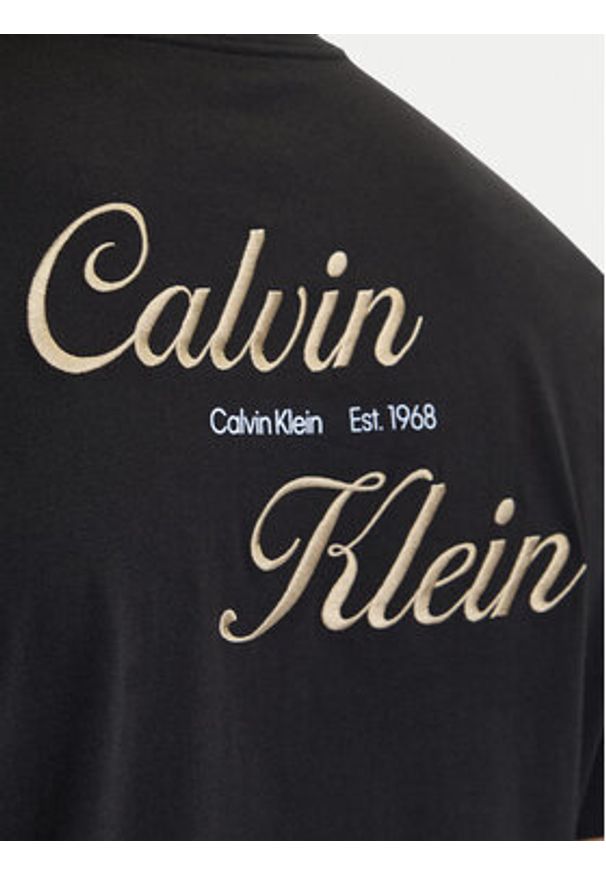 Calvin Klein Jeans T-Shirt SS 30s EU LV04RG804G Czarny Regular Fit. Kolor: czarny. Materiał: bawełna