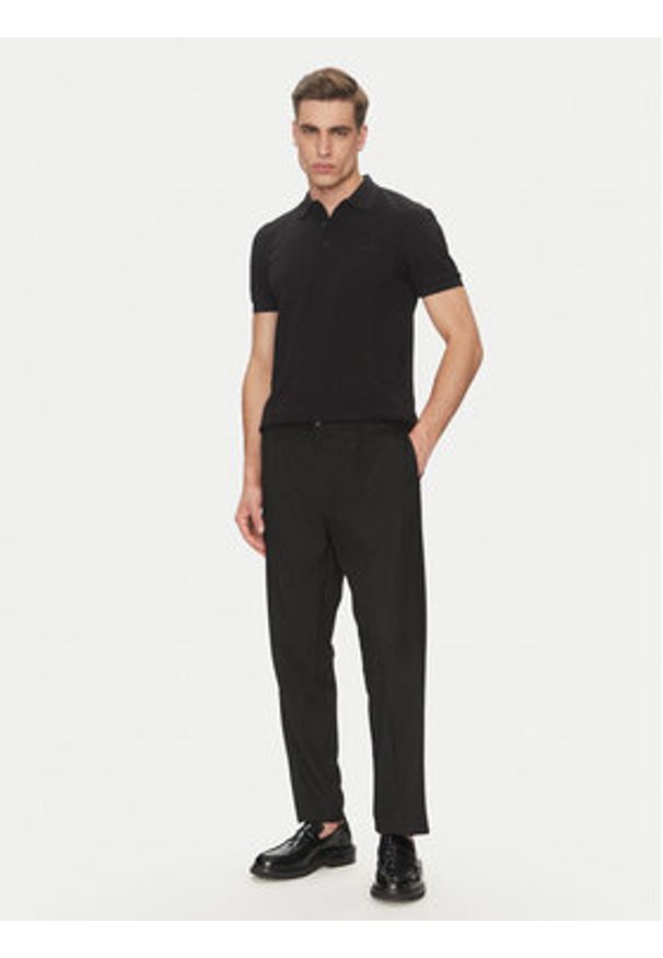 BOSS Polo Paddy 50469055 Czarny Regular Fit. Typ kołnierza: polo. Kolor: czarny. Materiał: bawełna