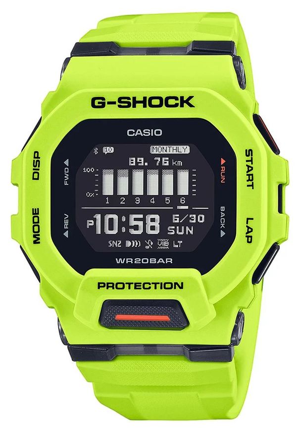 G-Shock - Zegarek Męski G-SHOCK Digital Bluetooth Step Tracker G-Squad GBD-200-9ER. Rodzaj zegarka: cyfrowe. Materiał: tworzywo sztuczne. Styl: sportowy