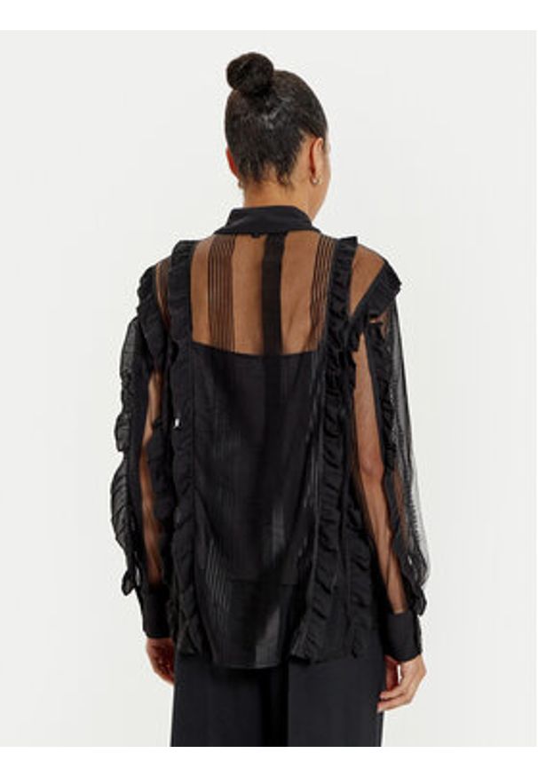 ACCESS FASHION Koszula 44-7013-781 Czarny Regular Fit. Kolor: czarny. Materiał: syntetyk