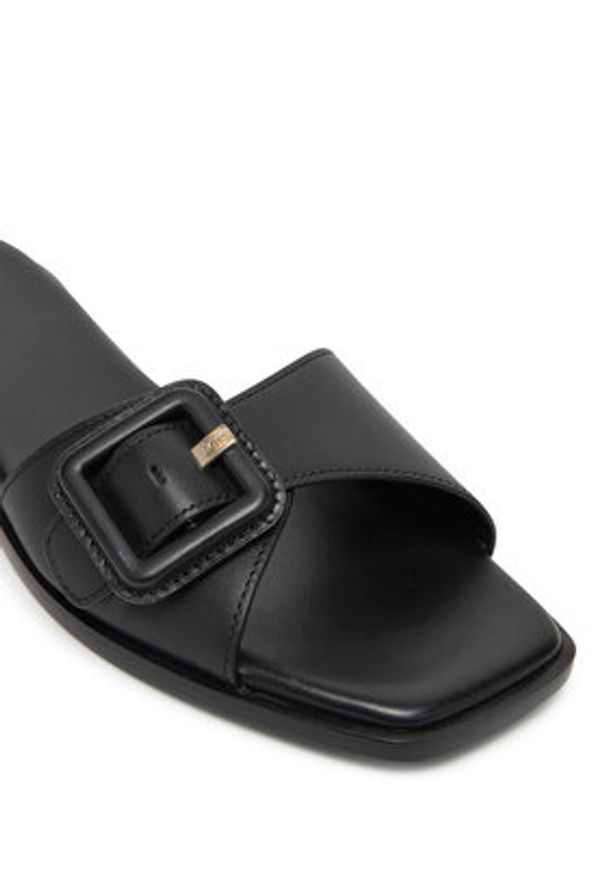 BOSS Klapki Charlize 50542200 Czarny. Kolor: czarny. Materiał: skóra